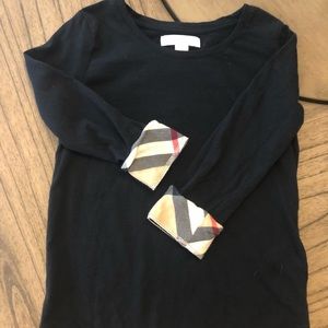Toddler girls Burberry black shirt 4T (4Y)